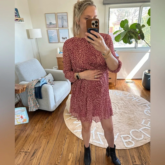 Ba&Sh Grace Chiffon Mini Dress Size 1(Small) - Picture 3 of 8